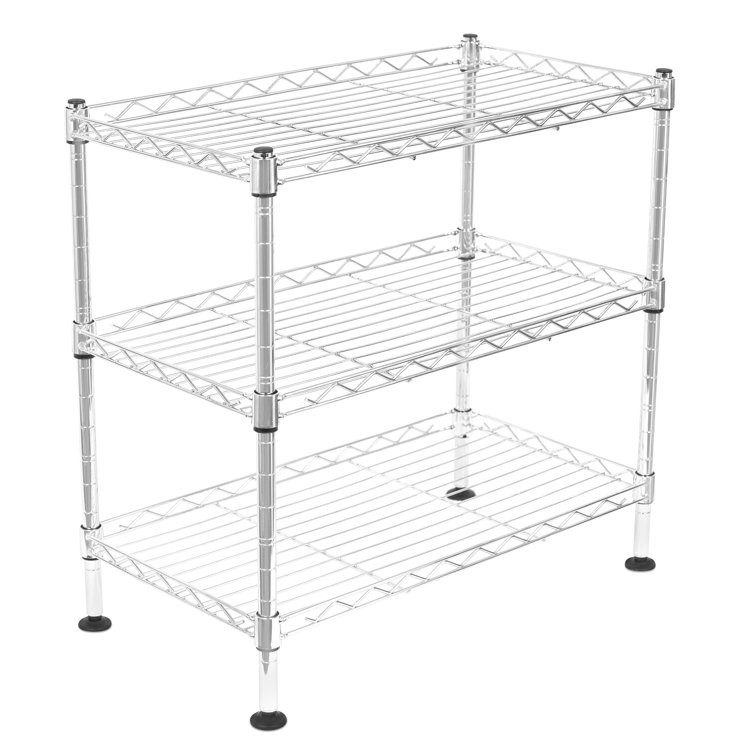 BirdRock Home 3Tier Mini Wire Utility Shelving Rack Wayfair